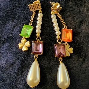 Stunning Dior authentic long dangle earrings